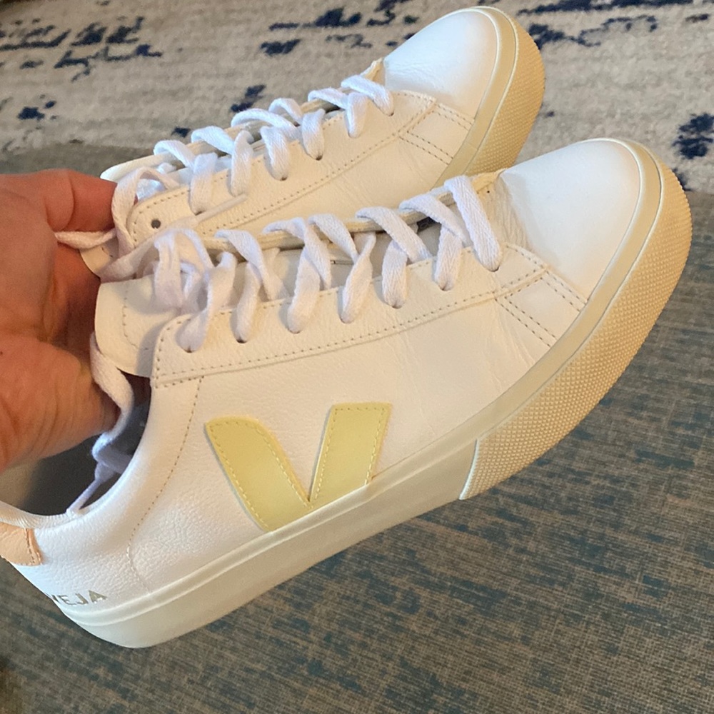 Women’s White Veja sneakers size 9